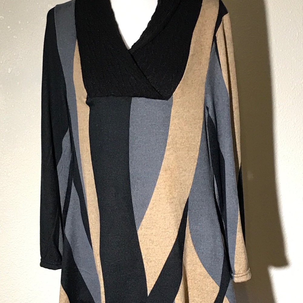 Multi-Colored Long Sleeve Tunic